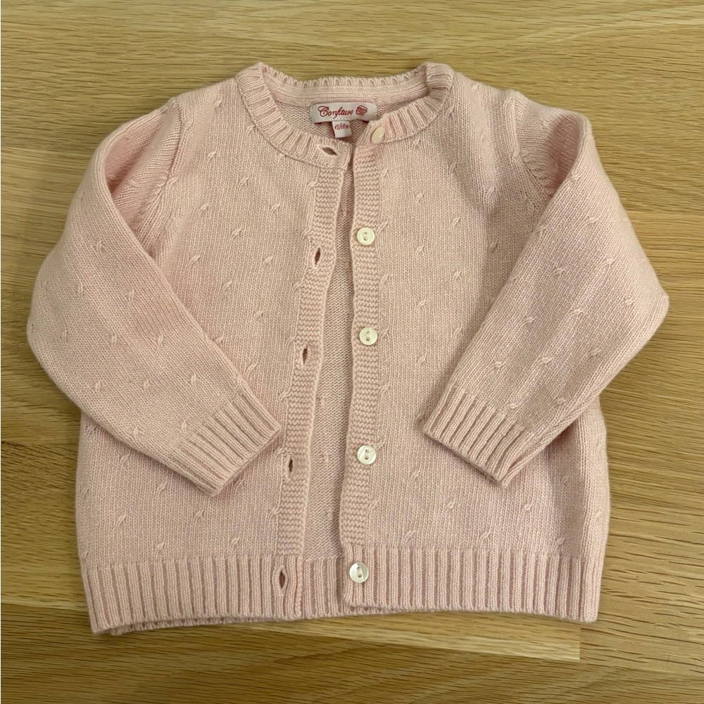 Confiture (Trotters London) Pink Knit Cardigan (12-18M)